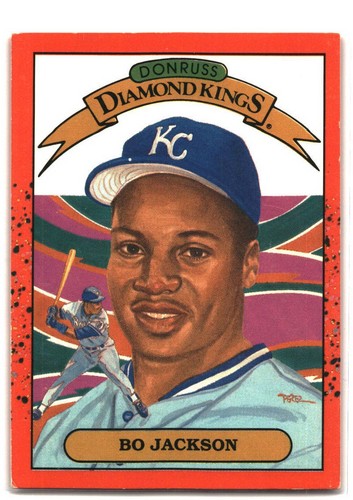 Bo Jackson 1990 Donruss Diamond Kings #1 Kansas City Royals Baseball MLB