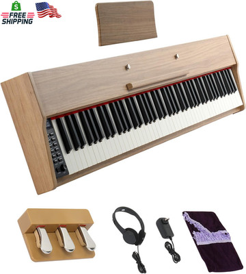 GLARRY Digital Piano Keyboard，Portable 88 Keys Semi-Weighted Electric Piano with