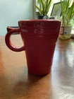 Fiesta Ware Bistro Latte Coffee Mug Scarlet Red Homer Laughlin Thumb 5.5"