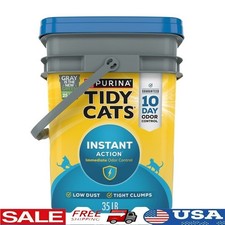 Instant Action Clumping Cat Litter Low Dust Odor Control Multi Cat 35 lb Pail US