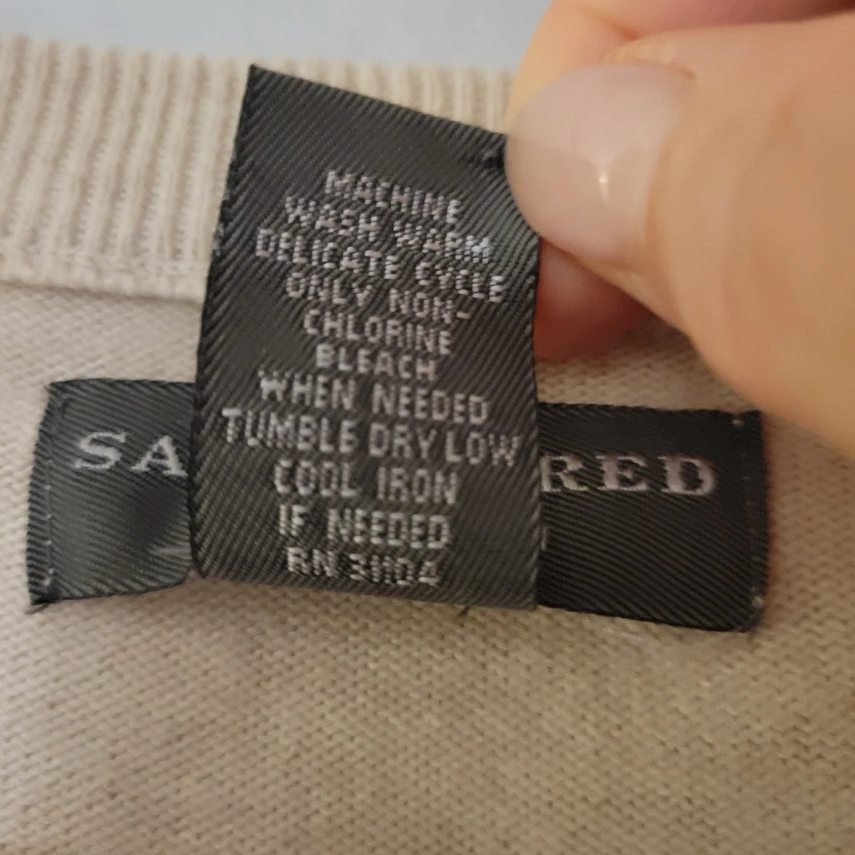 Saddlebred Men's Beige Argyle Sweater Vest Size 3XLT - Image 3 of 4