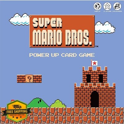 Super Mario Bros Power Up Card Game Nintendo NES Artwork