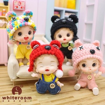 4 pcs Mini BJD Doll 4,2'' with Clothes Cute Surprise Face Toy