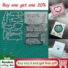 Written Words Cutting Dies Stamps Sets,DIY Scrapbooking Paper Embossing Stencils