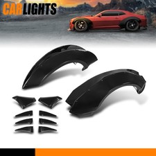 Front Canards Fin Fit For 10-15 Chevy Camaro Zl1 Mb Style Fender Flares W