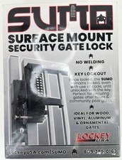 Lockey Sumo GL2 JBMG Keyless Entry Mechanical Lever Set for Gates - Jet Black