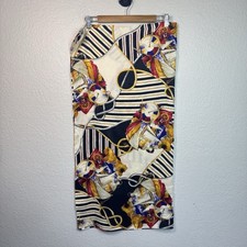 Vintage Silk Scarf Nautical Knots Sailboat 36x35 Made in Korea Elegant Travel