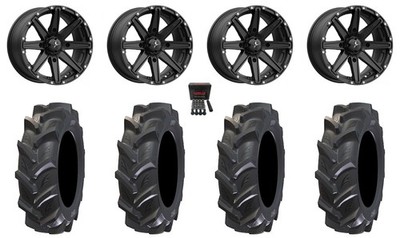 MSA Black Clutch 14'' UTV Wheels 30'' BKT AT 171 Tires Can-Am Defender