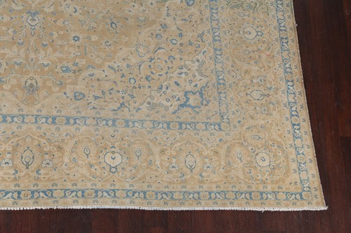 Traditional Distressed Large Area Rug 10x14 ft Hand-knotted Wool Vintage Carpet - Picture 7 of 23