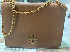 TORY BURCH Britten Convertible Tan Leather Cr...