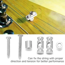 2PCS Roller String Tree Retainer with Screw Accessory for Electric Guitar Bass