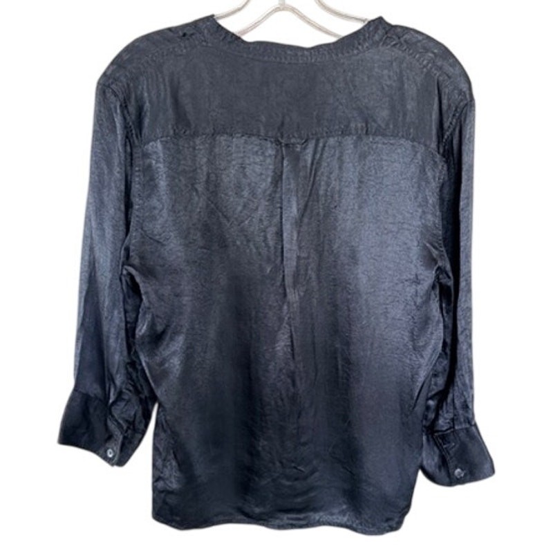 GAP Black Button Front Blouse Lightweight Casual … - image 3