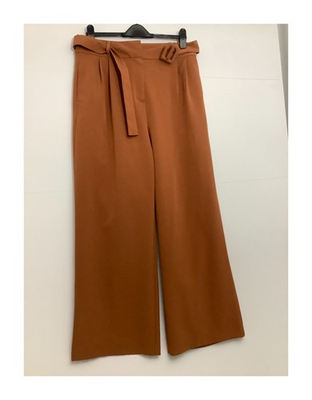 #ad George Women#x27;s Rust High Waisted Wide Leg Trousers Size 14 Polyester Elastane GBP 7.00