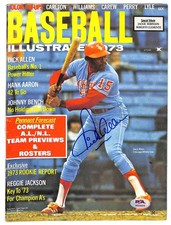 Dick Allen Autographed 1973 Baseball Illustrated Magazine PSA/DNA White Sox Nice
