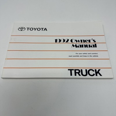 1992 Toyota Truck Owners Manual User Guide Reference Operator Book Fuses Fluids
