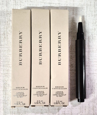 3 x Burberry SHEER CONCEALER Luminous Under Eye Cover-up ROSY BEIGE 03 New