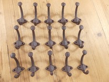 15 Cast Iron Rustic U-Shape Hooks Coat Hat Sweater Towel Bathroom Kitchen Cups