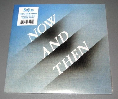 Single 7" Schallplatte - Beatles, Now And Then - MARBLE (Blau/Weiß) - NEU OVP - Bild 1 von 4