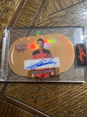 CHARLES LeCLERC 2025 Leaf Metal Halloween Pumpkin Autograph Auto #1/1 SP
