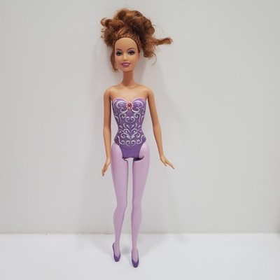 Barbie Red Head Ballerina 2009 Mattel Purple Molded Leotard #N5239