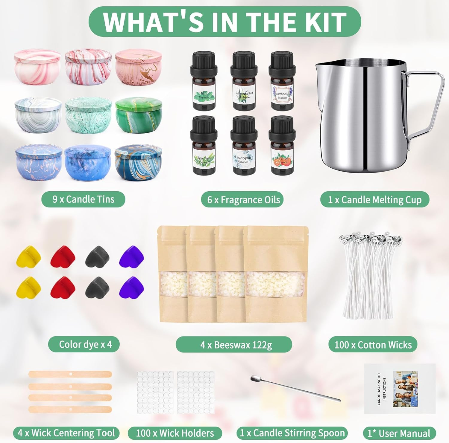 Candle Making Kit for Adults, DIY Candle Making Supplies for Adults, Beginners,