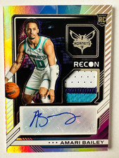 2023-24 Panini Recon Amari Bailey AUTO Jersey PATCH RC RPA #/99 Hornets Rookie!