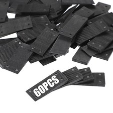 OwnMy 60 Pieces Plastic Shims for Leveling Furniture Levelers 60PCS, Black
