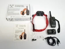 PetSpy M686B Dog Training Bark Shock Collar Dual For 2 Dogs 1100 Yards New