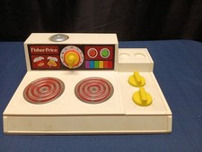 1978 Fisher Price Kids Kitchen Stove Top 919 Glow Magic Burners Vintage Toy Fun