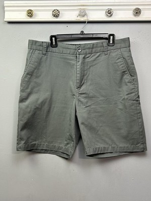 Fox Shorts Mens 36 Gray Chino Flat Front Casual Walkshort Foxhead Logo Pockets