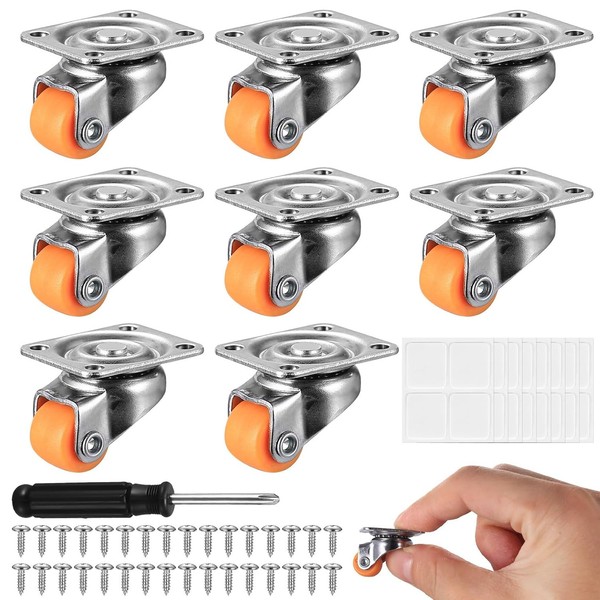 MöBelrollen 8 Stk Lenkrollen Mini Transportrollen Schwerlastrollen Universal-image