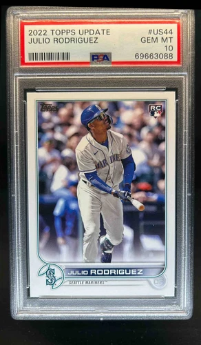 2022 Topps Update Julio Rodriguez RC Rookie #US44 Mariners PSA 10