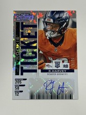 2025 Select RJ Harvey Contenders Rookie Ticket Cracked Ice Auto 18/24 RC #9