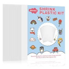 Warckon 36 Pieces Shrink Plastic Sheets, Art Paper Film White
