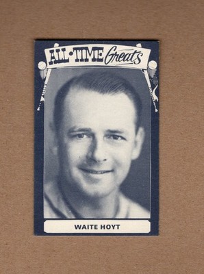 WAITE HOYT, Yankees+ ~ TCMA All-Time Greats TYPE 2 strip card (NOT postcard) A