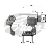 Gates T38410 Riemenspanner, V-Rippenriemen FüR Lexus, Toyota