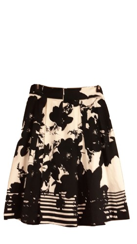 Antonio Melani Womens 2 Floral Knee Length Box Pleated A-Line Cotton Skirt - Picture 2 of 12