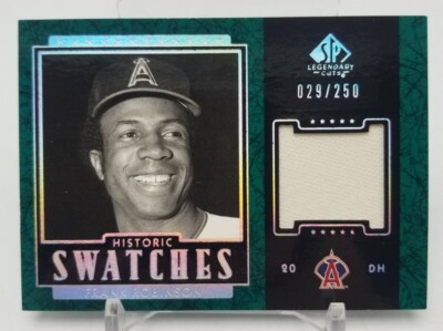 2003 SP Legendary Cuts FRANK ROBINSON Historic Swatches /250 Green Cali. Angels