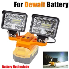 Dual Head LED Work Light For Dewalt 20V Li-ion Battery 5600LM w/USB Charge US