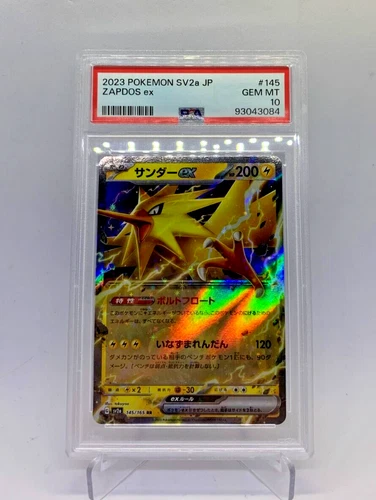 Pokemon 2023 "ZAPDOS" 145/165 EX RR PSA 10 Japanese 151 sv2a