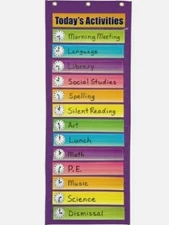Pacon Dry-Erase Activity Pocket Chart 13" x 34" 20410 Classroom Teacher 