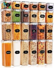 24 PCS Sealed Food Storage Containers with Lids, BPA-Free, 40 Labels and Markers