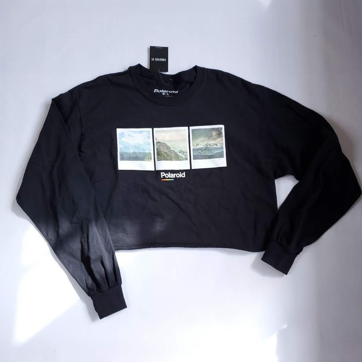 polaroid crop top long sleeve