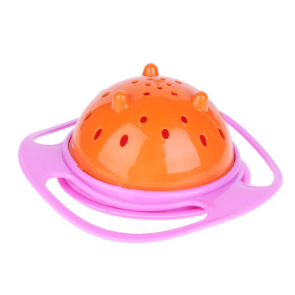 UFOshaped Baby Bowl Cute Toy Balanced Eating Bowl Child Supplies (Pink