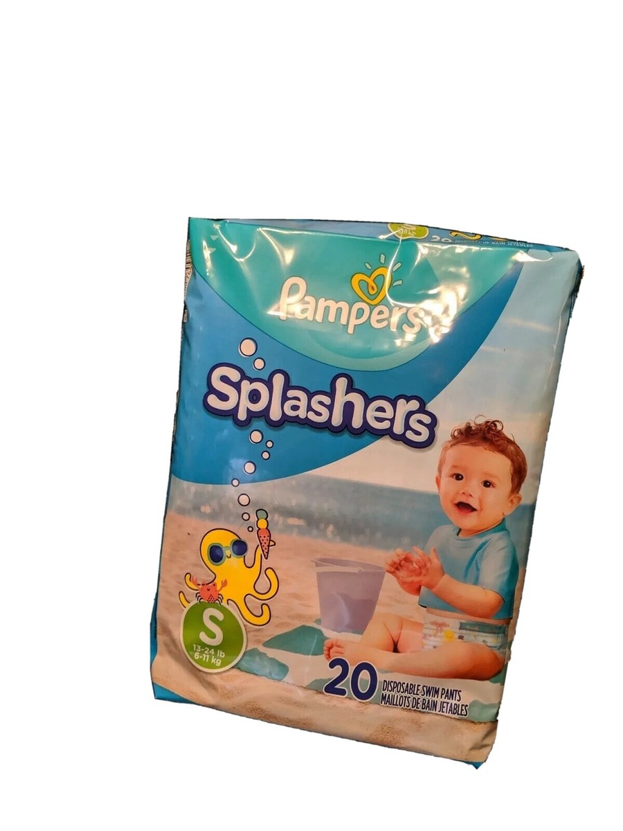 PACK 20pcs Pampers Splashers Disposable Swim Diapers SMALL 13-24 lb