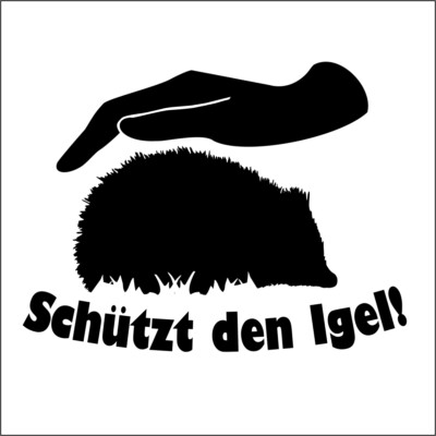 Schützt den Igel - Aufkleber Auto Tattoo Naturschutz Umweltschutz Tierschutz