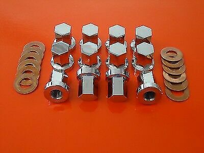 Suzuki GS750 GS850 12 Stainless Steel Cylinder Head Nuts & Copper Washers A8-18 - Picture 1 of 1