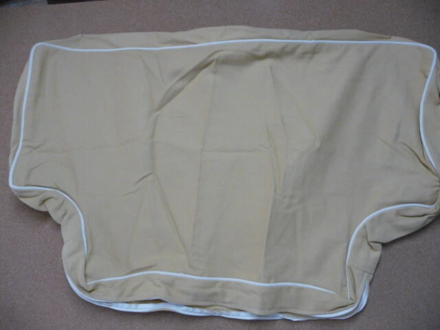 Pottery Barn Basic XL Armchair Slipcover Maize Yellow brushed Canvas White pipi - Image 2 of 4