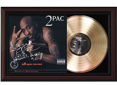 2Pac All Eyez On Me Framed Cherry wood Reproduction Signature LP