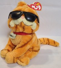 Ty Original Beanie Babies Cool Cat Garfield 2004 retired tag nameplate Plush Toy